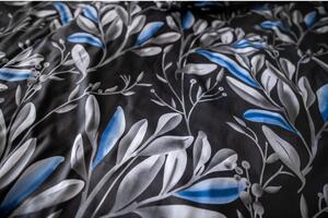 Crno-plava posteljina od pamučne satenske pamučne kuće Blanche, 140 x 200 cm