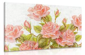 Slika vintage buket cvijeća - 60x40