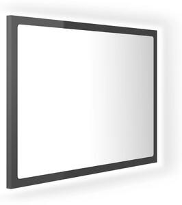 VidaXL LED kupaonsko ogledalo visoki sjaj sivo 60x8,5x37 cm akrilno