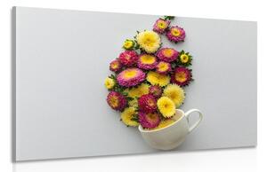 Slika šalica puna cvijeća