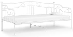 VidaXL Okvir za krevet na razvlačenje bijeli metalni 90 x 200 cm