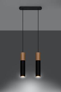 Crna visilica Nice Lamps Paul, dužina 34 cm