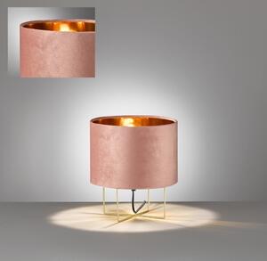 Ružičasta stolna lampa s tekstilnim sjenilom (visina 32 cm) Aura – Fischer & Honsel