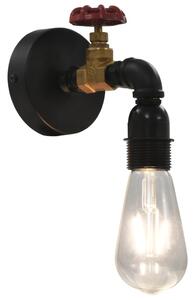 VidaXL Zidna svjetiljka s dizajnom slavine crna E27