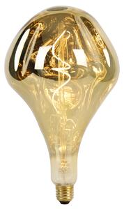 Viseća svjetiljka crna prigušiva uklj. LED ogledalo zlatna prigušiva - Cava Luxe