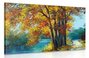Slika oslikana stabla u bojama jeseni