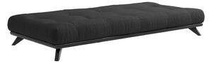 Crni krevet od punog borovog drveta Karup Design Senza, 90 x 200 cm