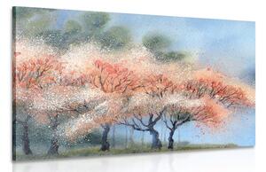 Slika rascvjetana stabla u akvarelnom dizajnu