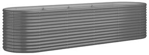 VidaXL Povišena vrtna gredica od čelika 296x80x68 cm sivi