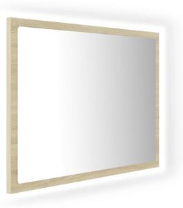 VidaXL LED kupaonsko ogledalo boja hrasta sonome 60x8,5x37 cm akrilno