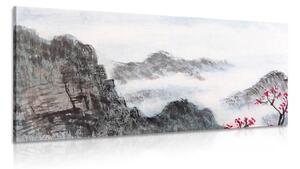 Slika kineski krajolik u magli