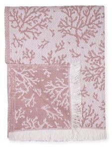 Ružičasti pokrivač s udjelom pamuka Euromant Summer Coral, 140 x 180 cm