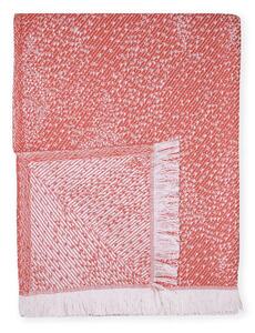 Crveni pokrivač s udjelom pamuka Euromant Dotty Diamond, 140 x 180 cm