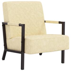 VidaXL Fotelja od umjetne kože krem