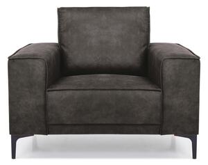 Antracit siva fotelja od imitacije kože Scandic Copenhagen Preston