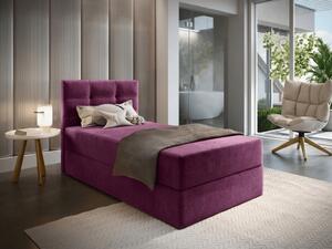 Tapecirani krevet boxspring GLORIEN 100x200 cm purpurna Madrac: Bonell opružni madrac