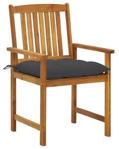 VidaXL Vrtne stolice s jastucima 4 kom od masivnog drva bagrema