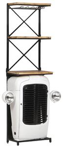VidaXL Ormarić za vino u obliku traktora bijeli 49x31x172cm drvo manga