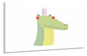 Slika slatki krokodil s perjem