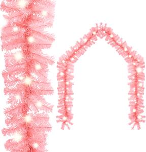 VidaXL Božićna girlanda s LED svjetlima 5 m ružičasta