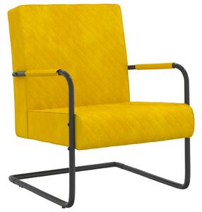 VidaXL Konzolna stolica boja senfa baršunasta