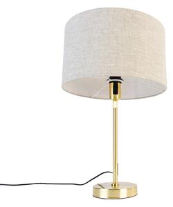 Stolna lampa zlatna podesiva sa sjenilom svijetlo siva 35 cm - Parte