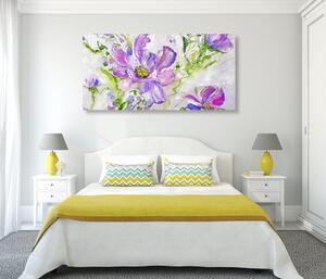 Slika moderno oslikano ljetno cvijeće