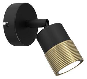 Zidna reflektorska svjetiljka MIZU 1xGU10/8W/230V crna/mesing