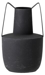 Crna metalna vaza Bloomingville Itamar, visina 20,5 cm