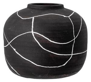 Crna terakota vaza Bloomingville Niza, visina 16,5 cm
