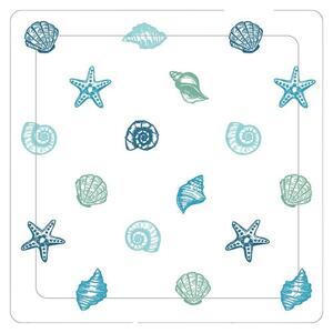 Podloga za tuš kabinu (54,5 x 54,5 cm, PVC, Plavo-bijele boje)