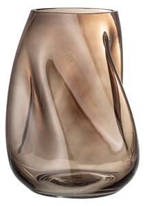 Smeđa staklena vaza Bloomingville Ingolf, visina 26 cm