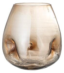 Smeđa staklena vaza Bloomingville Ifza, visina 20 cm