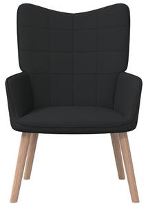 VidaXL Stolica za opuštanje crna od tkanine