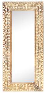 VidaXL Ručno izrezbareno ogledalo 110 x 50 x 2,6 cm masivno drvo manga