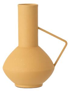 Žuta metalna vaza Bloomingville Irine, visina 21 cm