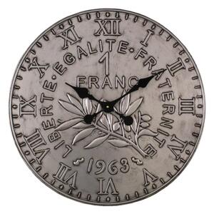 Zidni sat u srebrnoj boji Antic Line, ø 60 cm