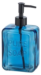 Plavi stakleni dozator za sapun Wenko Pure Soap