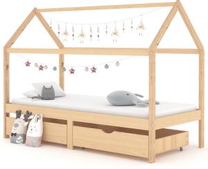 Okvir za dječji krevet s ladicama 90 x 200 cm od borovine