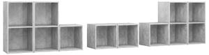 VidaXL 8-dijelni set TV ormarića siva boja betona od iverice