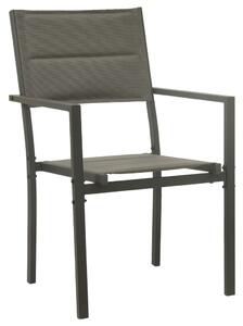 VidaXL Vrtne stolice 4 kom od tekstilena i čelika sive i antracit