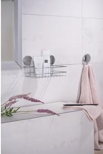 Zidna kupaonska polica u srebrnoj boji Wenko Static-Loc® Osimo, širine 24 cm