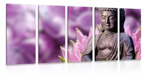 5-dijelna slika mirni Buddha
