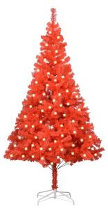VidaXL Umjetno božićno drvce LED sa stalkom crveno 240 cm PVC