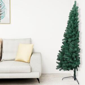 VidaXL Umjetna polovica božićnog drvca sa stalkom zelena 120 cm PVC