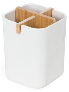 Bijeli organizator za kupaonicu Compactor Ecologic, 8,4 x 7,8 cm