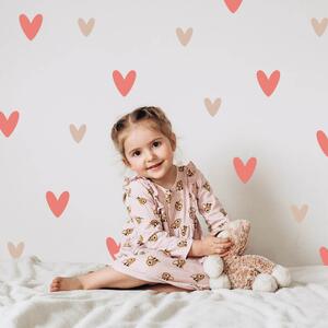 Srca - tekstilne samoljepljive zidne naljepnice