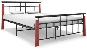 VidaXL Okvir za krevet od metala i masivne hrastovine 140 x 200 cm