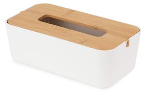 Bijela kutija za maramice s poklopcem od bambusa Compactor Basic