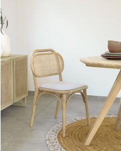 Blagovaonski stol od tikovine Kave Home Maial, ø 90 cm